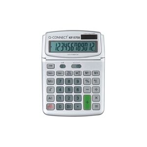 Q-Connect Large Table Top 12-Digit Calculator Grey KF15758