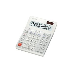 Casio DE-12E 12 Digit Ergonomic Large Desktop Calculator White