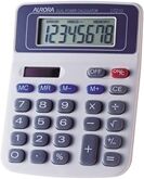 Aurora White/Blue 8-Digit Semi-Desk Calculator