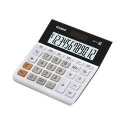 Casio 12-digit Landscape Basic Function Calculator White