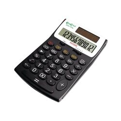 Aurora Black/White 12-Digit Desk Calculator