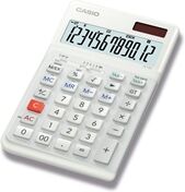 Casio JE-12E 12 Digit Ergonomic Compact Desktop Calculator White