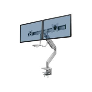 Fellowes 9909201 Eppa Dual Crossbar Monitor Arm - Silver