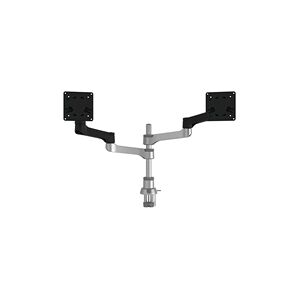 R-Go Zepher 4 C2 Dual Monitor Arm Desk Mount Adjustable Black/Silver