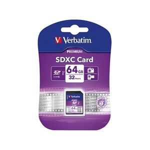 Verbatim SD SDXC Memory Card exFAT File System Class 10 - 44024