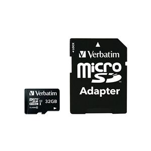 Verbatim Pro U3 (32GB) Micro SDHC Card with Adaptor - 47041