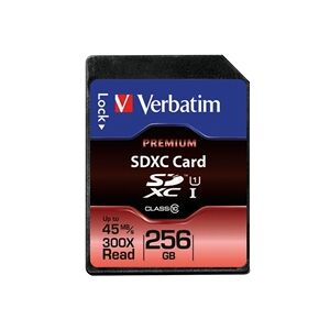 Verbatim SD SDXC (256GB) Memory Card Class 10 10MB/s - 44026