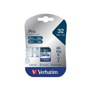 Verbatim Pro SDHC 32Gb Memory Card Class 10 UHS-I U3