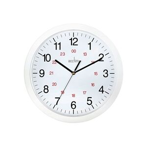 Acctim Metro 24 Hour Plastic Wall Clock 300mm White