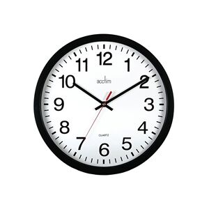 Acctim Controller Silent Sweep Wall Clock 368mm Black