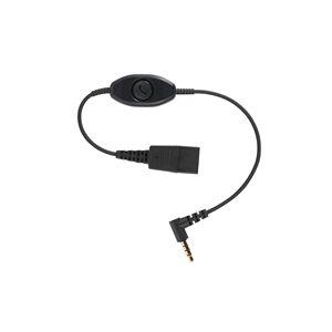 Jabra Quick Disconnect (QD) to 2.5mm Jack Cord with Answer/End Button