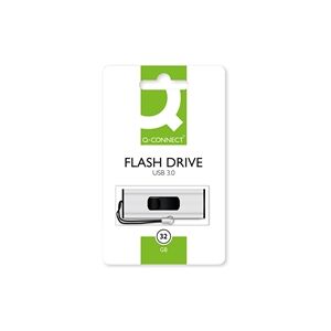 Q-Connect USB 3.0 Slider 32GB Flash Drive Silver/Black KF16370