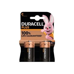 Duracell Plus C Battery Alkaline 100% Life (Pack of 2) 5009810