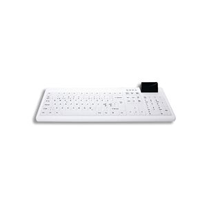 Cherry AKC8200 Hygiene Keyboard with Integrated Smartcard Reader White