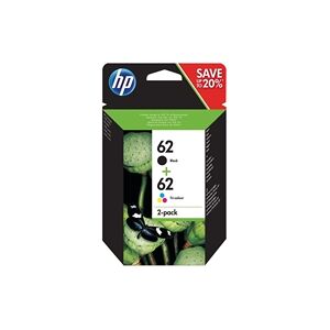 HP 62 2-pack Black/Tri-colour Original Ink Cartridges (N9J71AE)