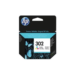 HP 302 Tri-colour Original Ink Cartridge (F6U65AE)