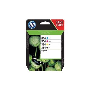 HP 364 4pk Black/Cyan/Magenta/Yellow Ink Cartridges (N9J73AE)