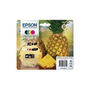 Epson 604XL/604 Ink Cartridge Multipack Pineapple XL Black /Std CMY