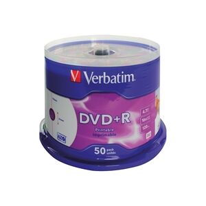 Verbatim DVD+R 16X 4.7GB Spindle (50 Pack)