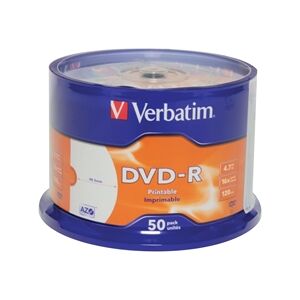 Verbatim 4.7GB 4x Speed Spindle DVD-R (50 Pack)