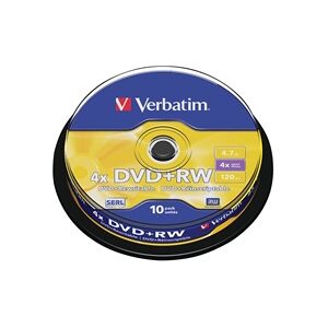 Verbatim DVD+RW Silver Non-Printable Spindle (10 Pack)