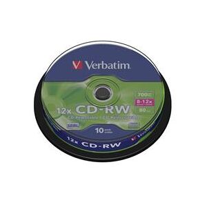 Verbatim CD-RW Datalife + 8-12x 700MB (Pack of 10) 43480