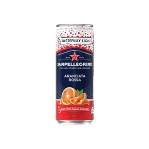 San Pellegrino Aranciata Rossa Orange/Blood Orange 330ml Can (Pack 24)