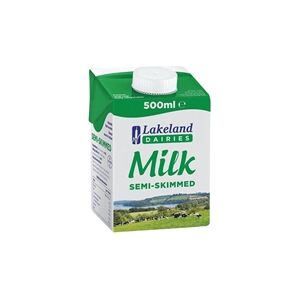 Lakeland Semi-Skimmed Milk 500ml (12 Pack)