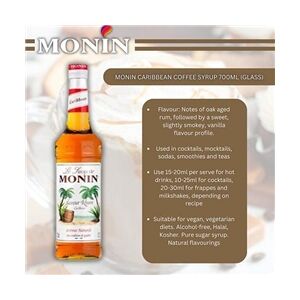 Monin Caribbean Coffee Syrup 700ml (Glass)