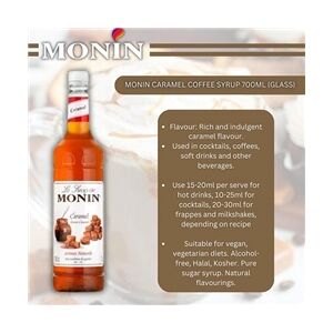 Monin Caramel Coffee Syrup 700ml (Glass) - PACK (6)