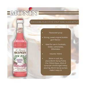 Monin Bubblegum Coffee Syrup 700ml (Glass)