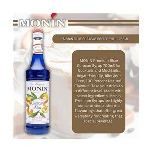 MONIN Blue Curacao Coffee Syrup 700ml (Glass Bottle) - PACK (6)