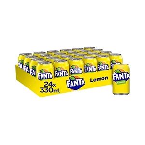 Fanta Lemon Soft Drink 330ml Can (Pack of 24)