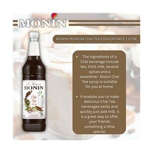 MONIN Premium Chai Tea Concentrate 1 Litre - PACK (4)