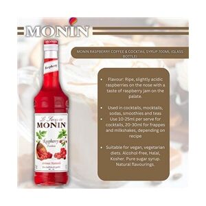 Monin Raspberry Coffee Syrup 700ml (Glass)