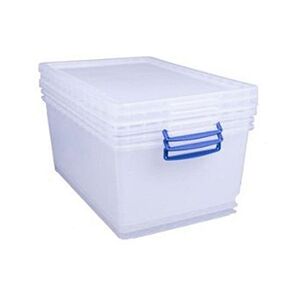 Really Useful Clear Plastic (Nestable) Storage Box 62 Litre