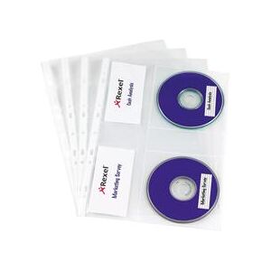 Rexel Nyrex CD/DVD Pockets Clear (5 Pack)