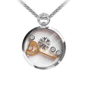 Chekotin Jewellery White & Rose Gold Key & Snowflake Pendant   Chekotin Jewellery female ()