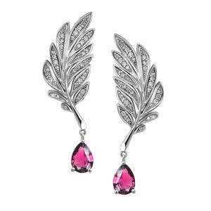 Chekotin Jewellery 18kt White Gold Diamond & Pink Tourmaline Angels Earrings   Chekotin Jewellery female ()