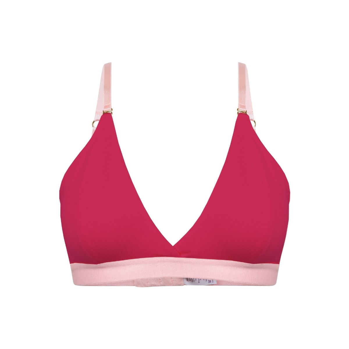 AmaElla Ethical Lingerie Organic Cotton Triangle Bra in Red - Small female (Red)