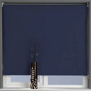 Terrys Fabrics Plain Blackout Roller Blind Midnight Blue