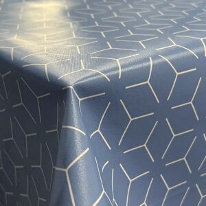 Terrys Fabrics Embossed Geometric PVC Fabric Blue