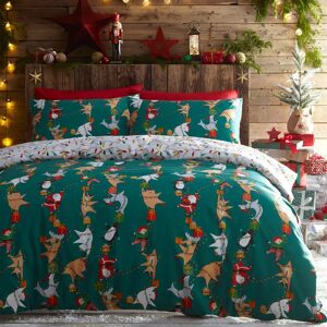 Terrys Fabrics Furn Santas Workshop Festive Junior Childrens Bedding Green