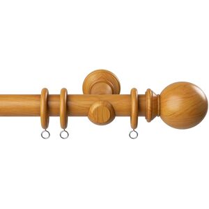 Terrys Fabrics 28mm Woodland Ball Wooden Curtain Pole Antique Pine