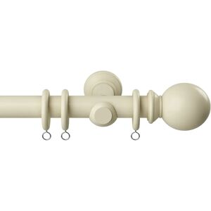 Terrys Fabrics 28mm Woodland Ball Wooden Curtain Pole Cream