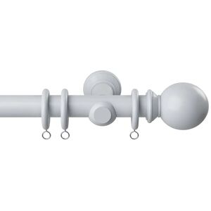 Terrys Fabrics 28mm Woodland Ball Wooden Curtain Pole White