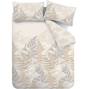 Catherine Lansfield Floral Foliage Duvet Cover Bedding Set Natural