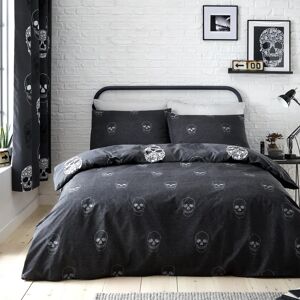 Catherine Lansfield Skulls Childrens Bedding Grey