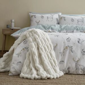 Bianca Carved Faux Fur 150x200cm Throw Cream