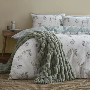 Bianca Carved Faux Fur 150x200cm Throw Sage